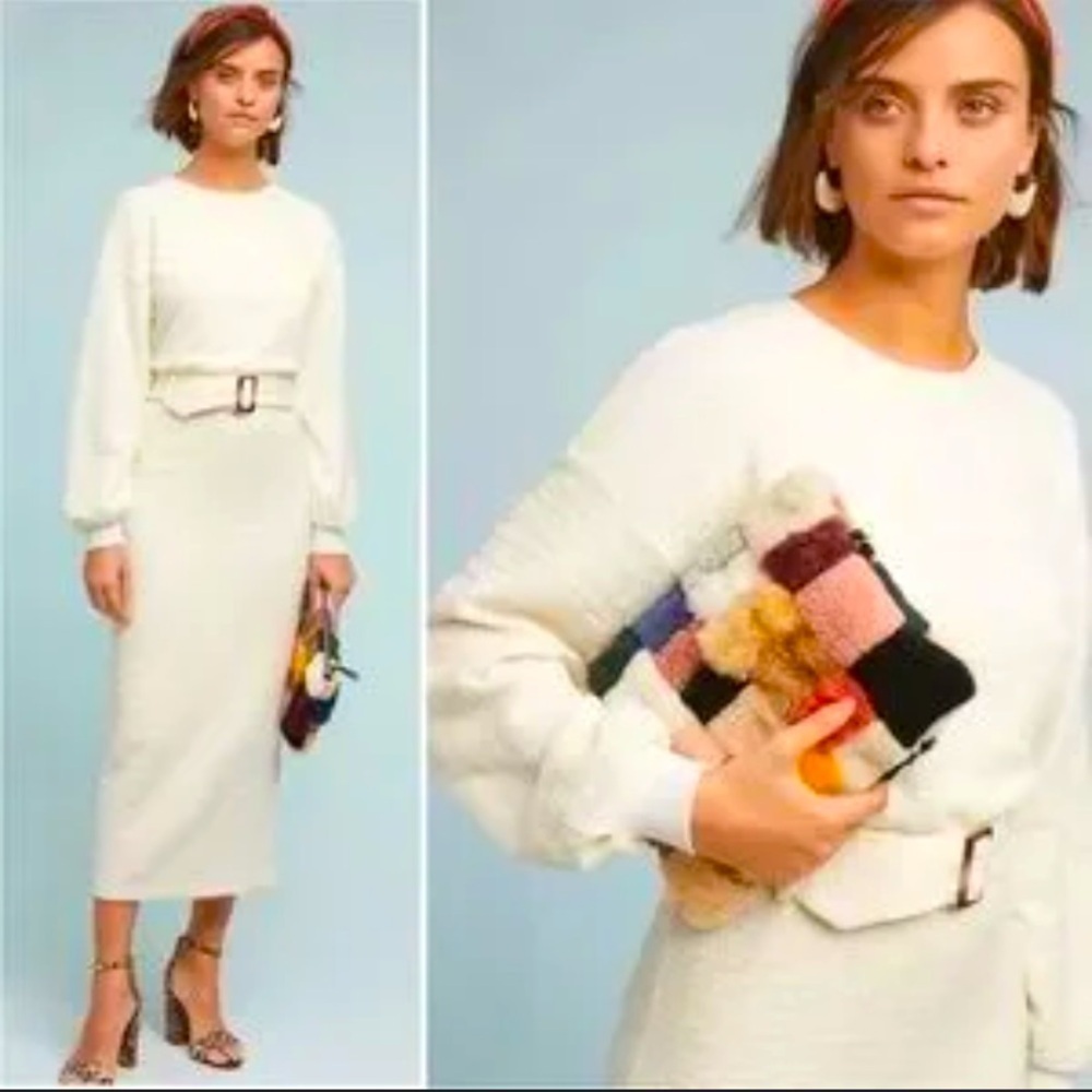 DOLAN jacqueline belted ivory maxi dress $258 boho Anthropologie formal fall